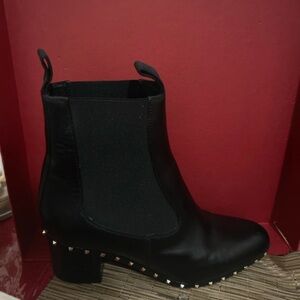 Valentino Black Studded Ankle Boots